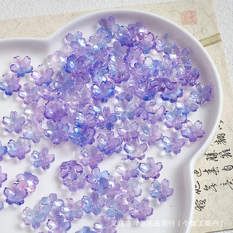 ブレスレット人気の釉薬花 10 ミリメートル 5 花びら桜手作り古代スタイルのヘアピン韓服 diy ジュエリーアクセサリー|undefined