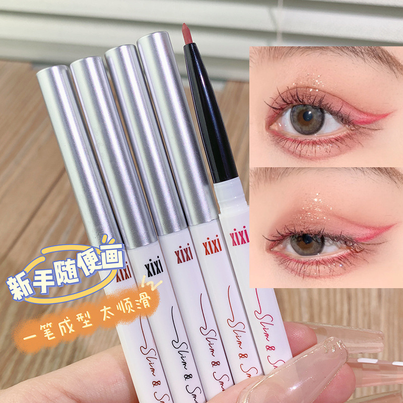 Xixi Slim and Smooth Waterproof Eyeliner Glue Pen Extremely Thin and Long-lasting Waterproof and Smooth Color Eyeliner Pen