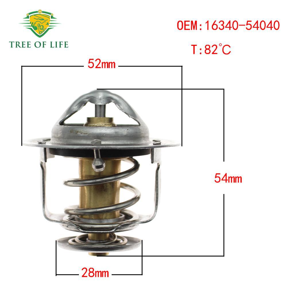 16340-54040 es adecuado para el termostato de refrigerante del motor Toyota Mitsubishi 82 °C