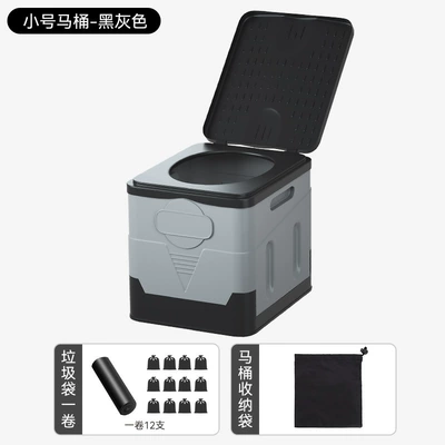 Outdoor Camping Car Toilet – Kempinq və səyahət - black-and-gray-small-toilet-set-garbage-bag-storage-bag
