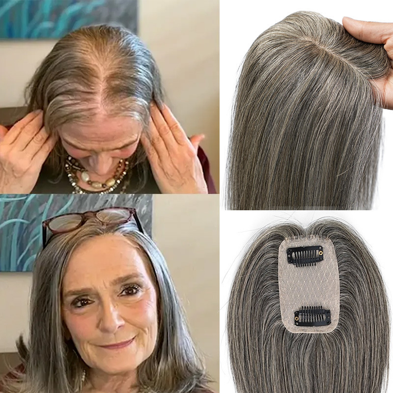 クロスボーダーヨーロッパとアメリカの女性用ウィッグ、頭頂部の交換用ヘアピース、模造針、自然に見えない人毛の交換用ヘアピース、工場卸売|undefined