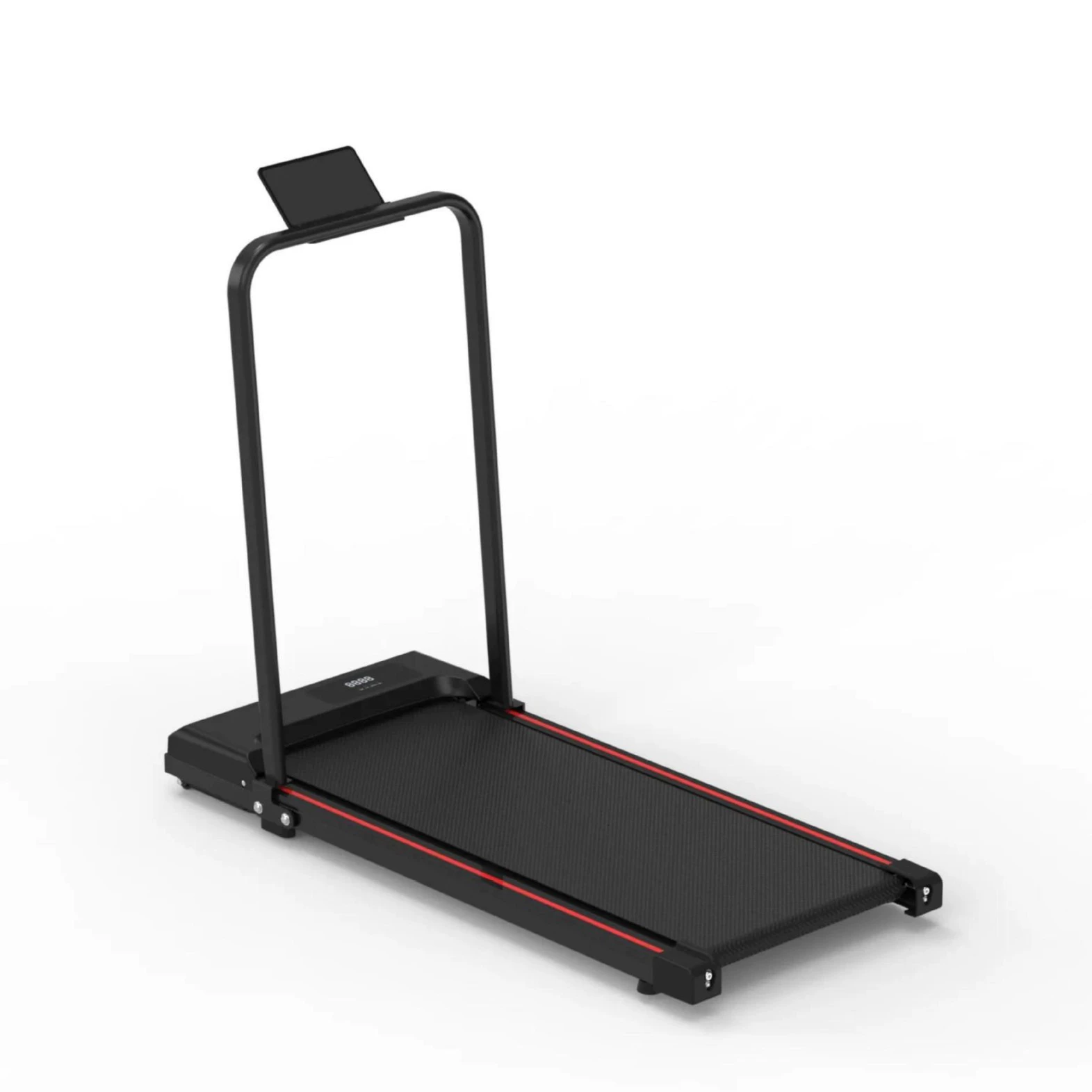 Foldable Electric Treadmill Walking Pad, Compact Home Stepper with Wheels, Black