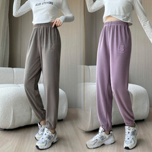 秋冬奥利绒暖暖裤家居裤女可外穿高腰保暖睡裤休闲束脚大码宅宅裤
