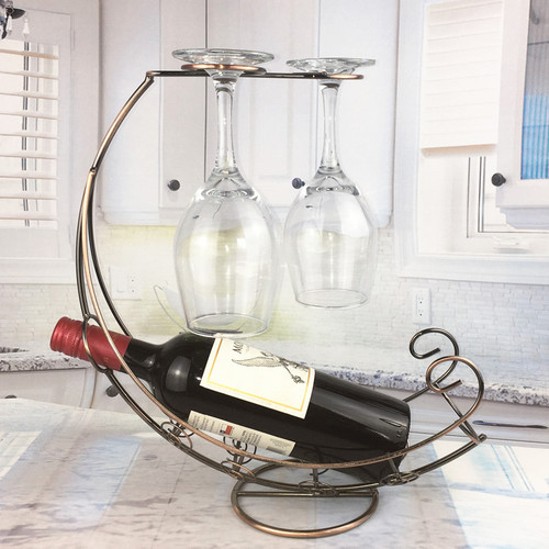 Creative Pirate Ship Wine Rack Retro Wine Rack Ornaments Home Red Wine Glass Rack Goblet Upside Down Rack Wholesale