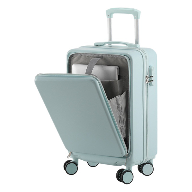 Nuevo equipaje de cubierta abierta frontal Caja de carro de negocios multifuncional de 20 pulgadas Caja de equipaje de rueda universal de cubierta abierta lateral de 26 pulgadas