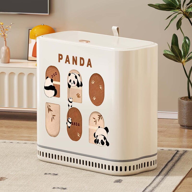 Narrow household trash can with lid, suitable for living room sofa gaps, enclosed design for toilet odor control, waste paper bin