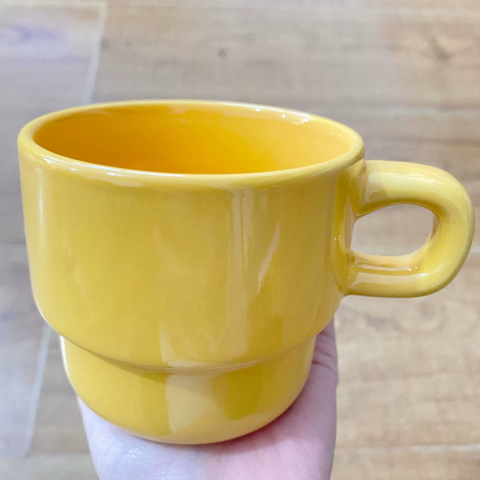 [新品 ins卡通叠叠杯多巴胺陶瓷马克杯情侣喝水杯子早餐牛奶咖啡杯]