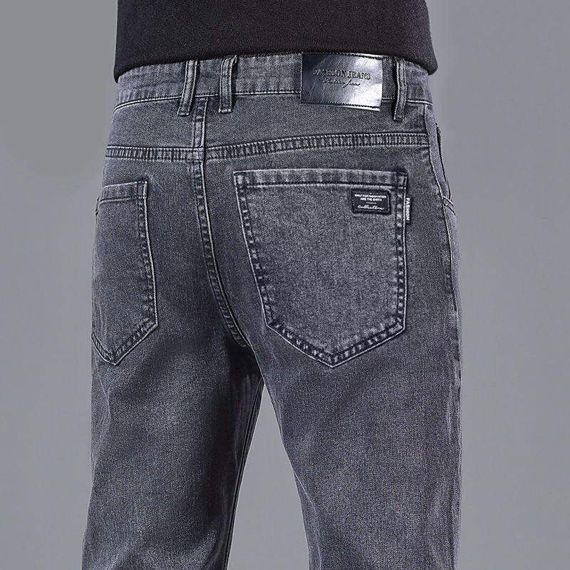 High-end Guangzhou Xintang Jeans Men's Spring and Summer Thin 2025 New Style Straight Tube Loose Smoke Grey Long Pants