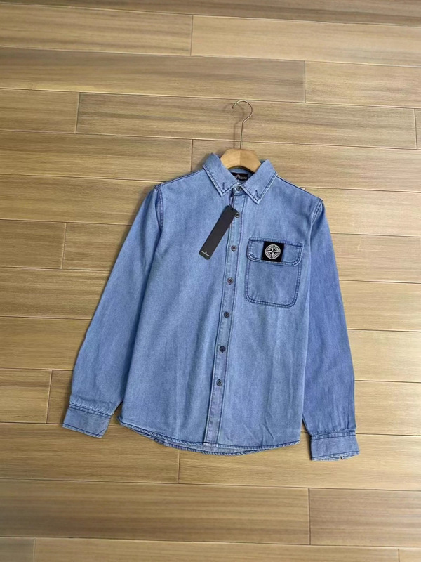 Stone Island 石头岛 春夏新款 复古重工水洗牛仔工装衬衣 外套|undefined
