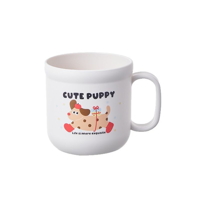 Taza de enjuague bucal linda taza de lavado de dientes para niños de alto valor para el hogar linda taza de cepillo de dientes para perros de leche de grado alimenticio para estudiantes pequeños