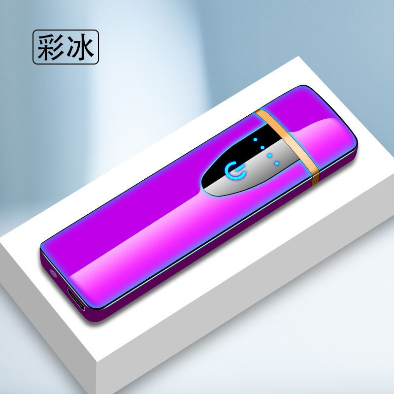 工場直送新型金属ディザトーンタッチ感知シガレットライター小型usb充電ギフトボックスライター|undefined