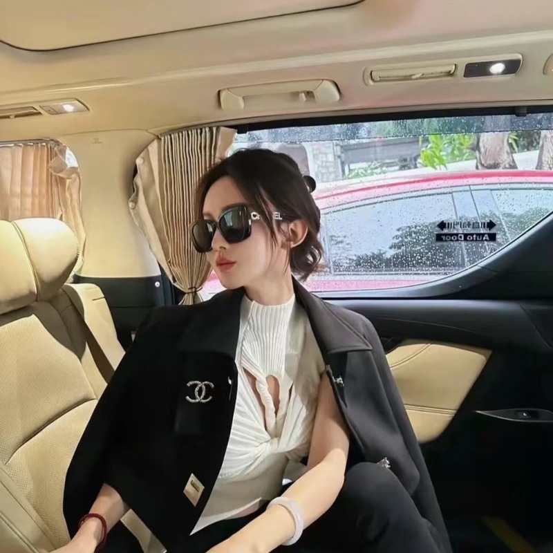 小香CH5422墨镜女辛芷蕾同款大脸显瘦高级感防紫外线时尚太阳镜|undefined
