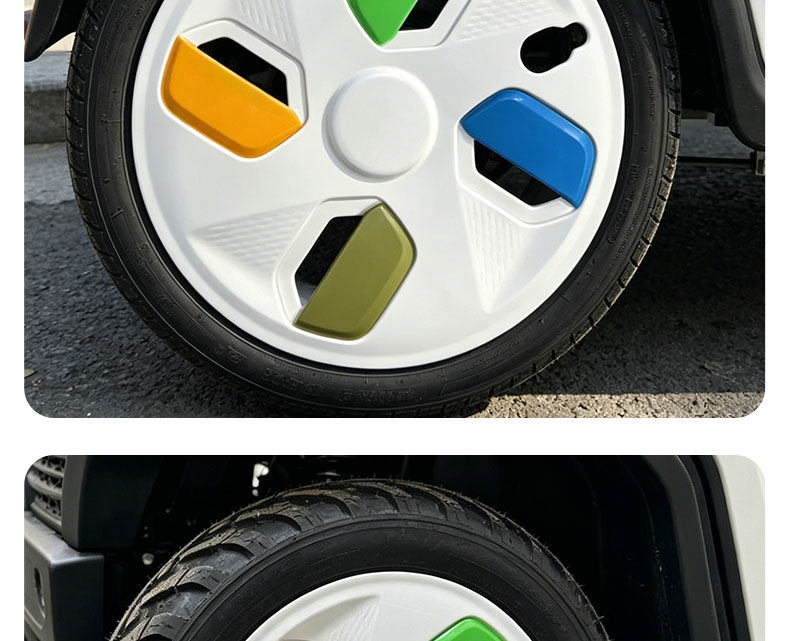 10inch Colorful Wheel Hub Covers Suitable for Electric Tricycles and Full-Cab Mobility Scooters, with Snap-On Installation and Dustproof Protective Cover