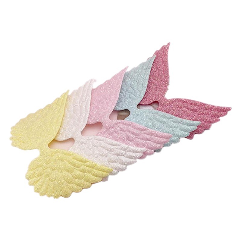 Venta al por mayor accesorios de joyería bricolaje fructosa oro polvo alas Niños Accesorios para el cabello material pastel tarjeta inserción Accesorios