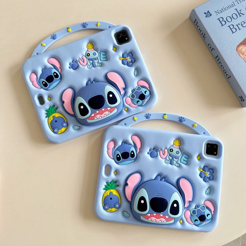 Cute Cartoon Stitch Protective Case Suitable for iPad Air 72025 Pro11 Samsung A9Plus Tablet Case
