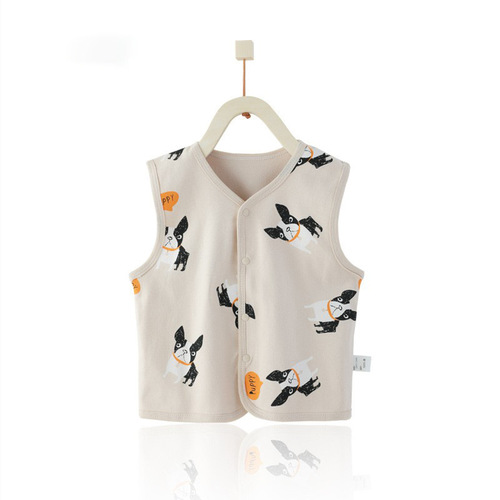 Baby double-layer vest, spring and autumn style, male and female baby vest, cotton winter newborn children's external wearing vest and vest