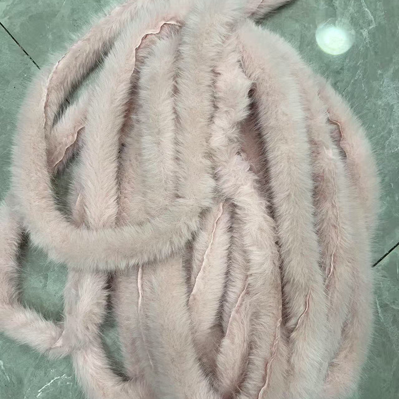 仿獭兔毛毛条冬季服饰装饰手工DIY毛条彩色演出舞蹈服辅料毛边|undefined