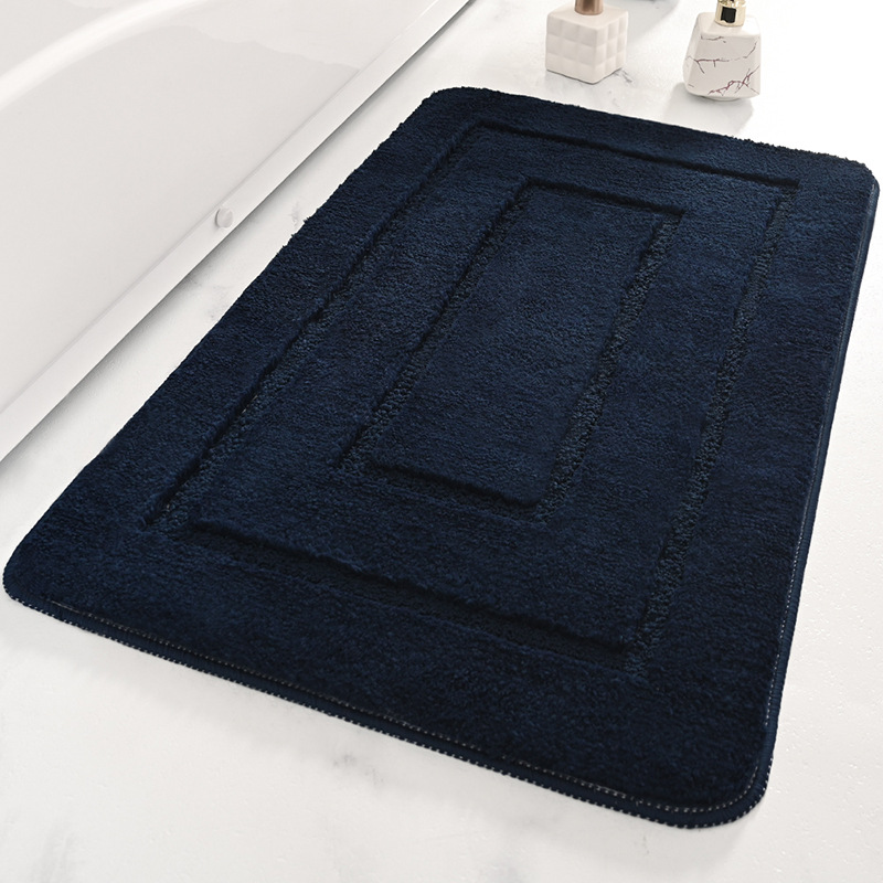 Alfombra de piso de baño en forma de fondo de microfibra transfronteriza baño Baño antideslizante baño color sólido alfombra absorbente alfombra de baño