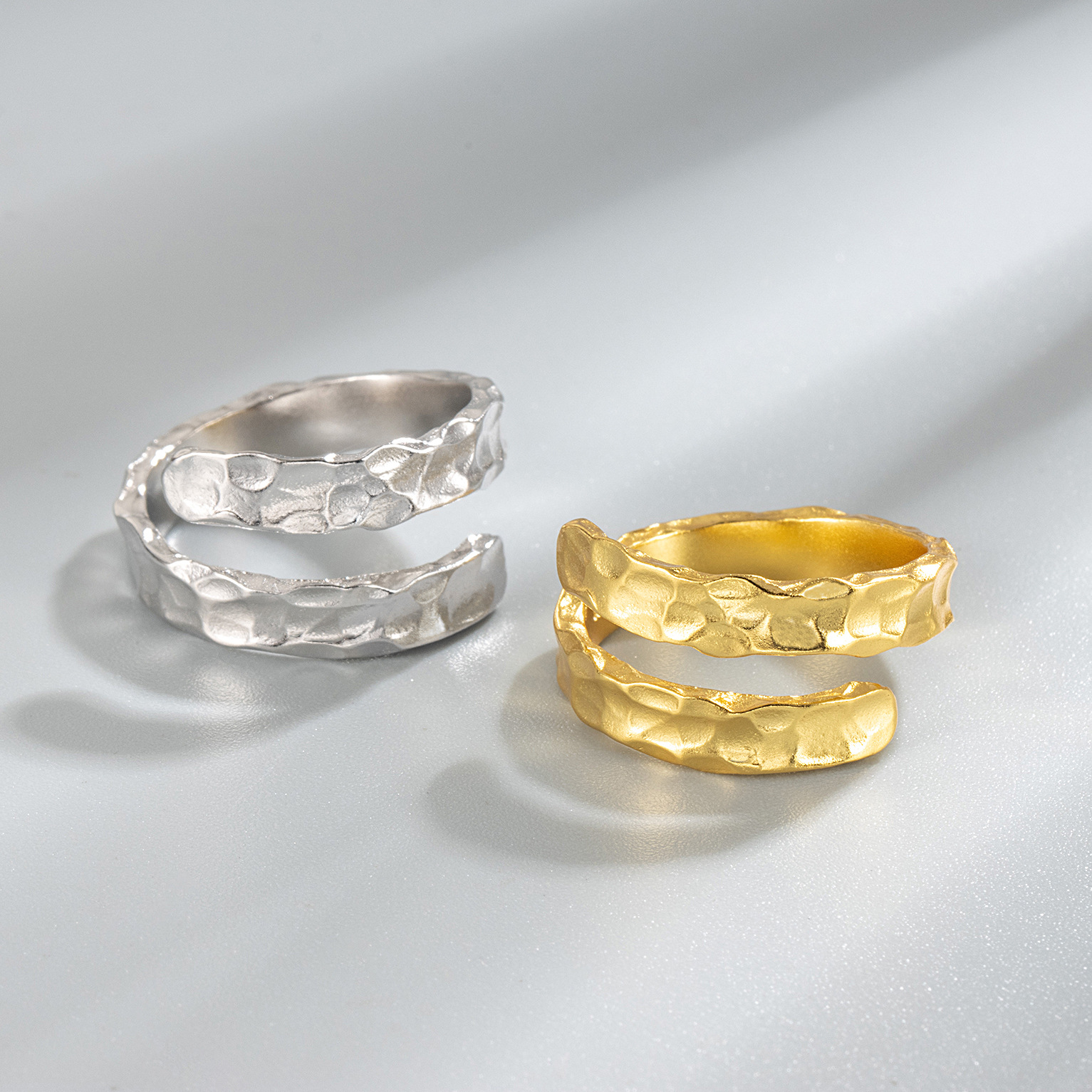 Holiday, Banquet Occasion 925 Sterling Silver Material 925 Sterling Silver Geometric Open Rings 925 Sterling Silver Rings
