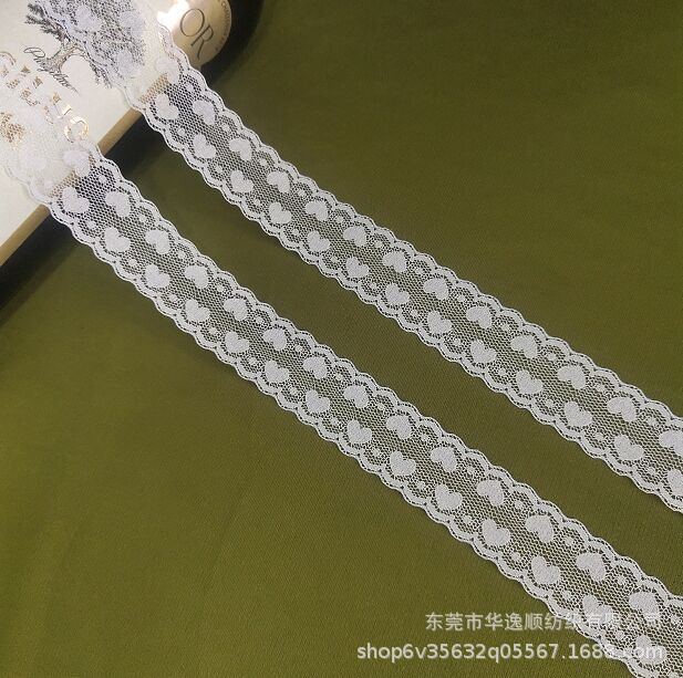 Table Lace Heart-shaped Lace 2.8cm Fashion Children's Wear Decorative Edge DIY Handmade Shoes and Hats Gift Box Ribbon