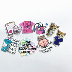 伸縮バックル漫画かわいい医療シリーズキーホルダーテンションバックルジュエリーアクリルかわいい DIY パッチアクセサリー