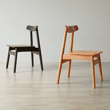 北欧实木轻奢餐椅家用现代简约椅子靠背餐桌椅子书桌用木椅子网红