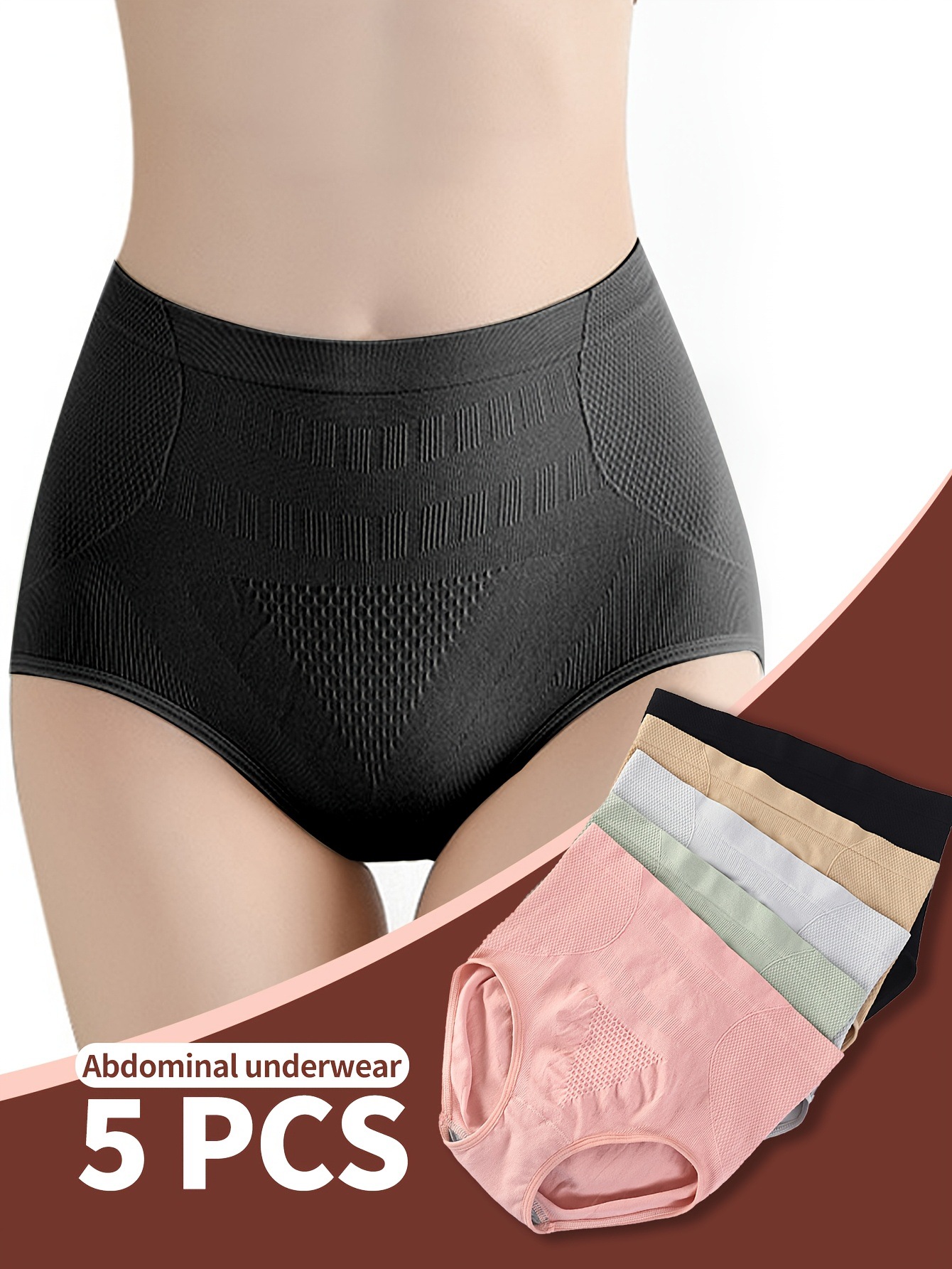 2025 Cross-Border New European and American 5-Piece Women's High-Waist Abdominal Control Corset Underwear