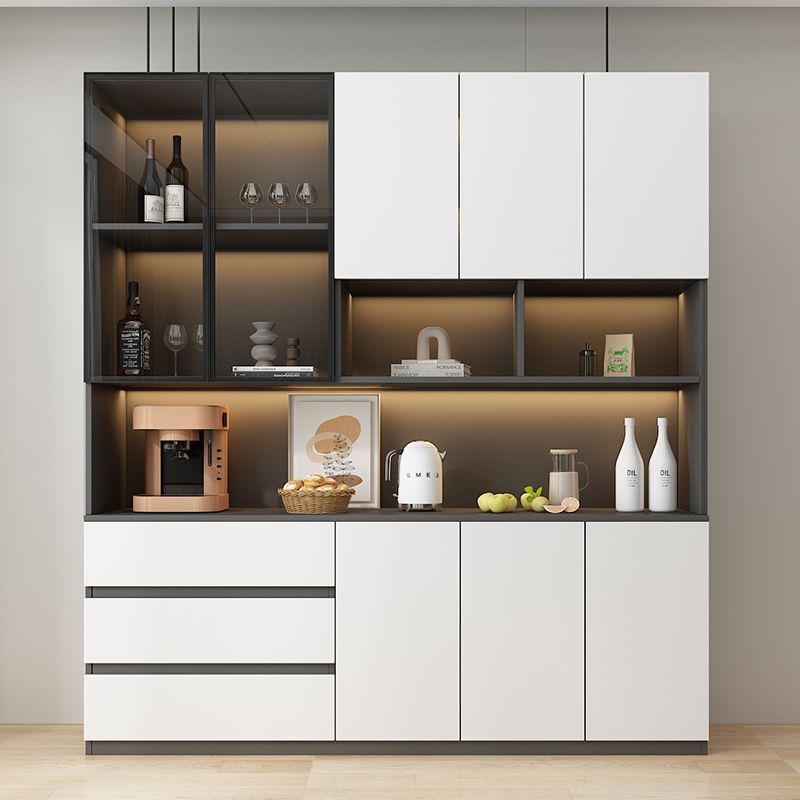 Sideboard Against the Wall, Entrance Cabinet, High-End Home Version, Living Room Storage Cabinet, Track Glass Door, Wine Cabinet, Dining Room Cabinet, Wood