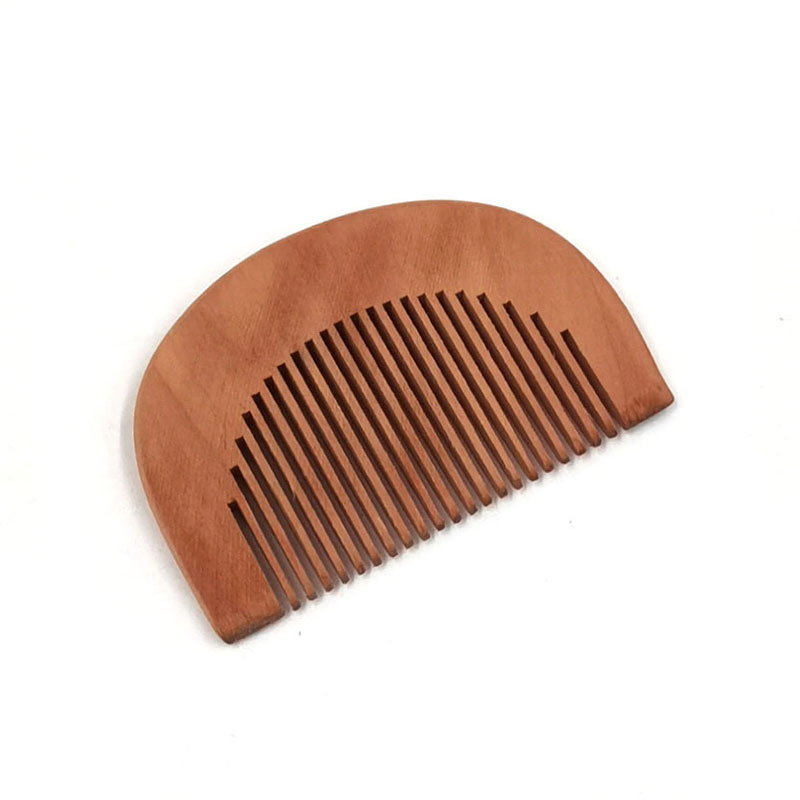 Peine de madera de melocotón para el hogar, peine para el cabello, regalo tallado para hombres y mujeres, peine pequeño de madera