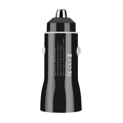 Manufacturer's Pd Fast Charging Dual-Port Charger Suitable for Apple Type-C New Mini Pd Car Charger with Flash Charging (Mobil şarj cihazları) - black-without-box