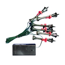 电池插电两用圣诞灯串房屋沙盘微景观楼盘景观配件小路灯手办DIY