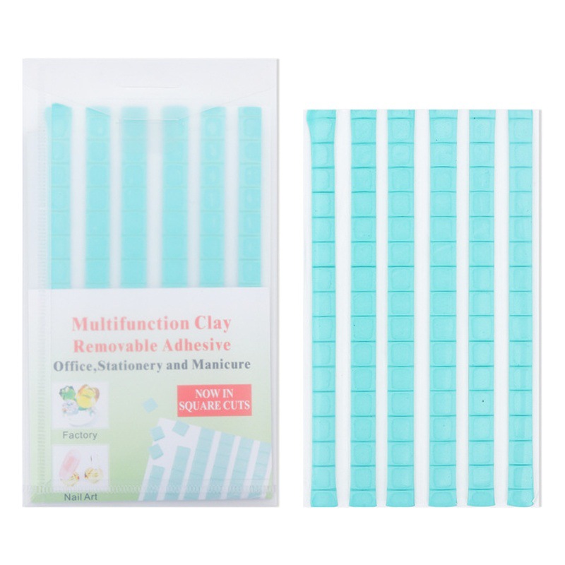 Nueva manicura de uñas de arcilla almohadilla de barro verde sin costuras de plastilina práctica almohadilla de uñas pegamento de fijación herramienta de arcilla blanca