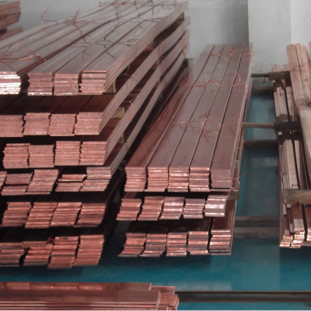 Fábrica de barra de bus de cobre rectangular al por mayor TMY100 * 10 barra de cobre perforada 40 * 4 / 60 * 80T2 barra de cobre estañado