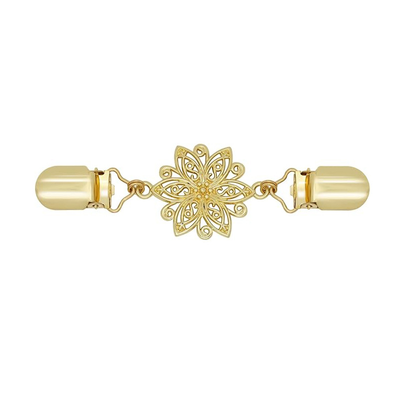 Clip de cintura vintage con diseño floral hueco, clip para suéter, clip para bufanda, clip para corbata, corsage, éxito de ventas en AliExpress