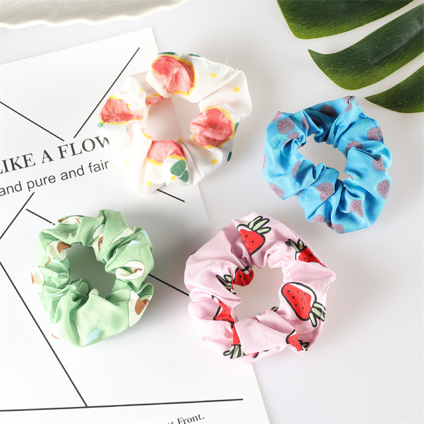 Summer trend element hair circles Korean version of cute fruit…