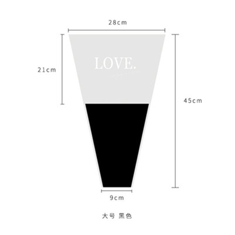 OPP英語マルチピースバッグ[ブラック] 50枚/パック;(45CM*28CM)±5%