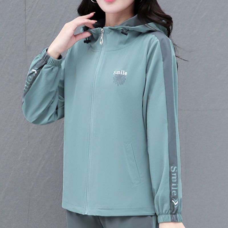 运动套装女2025新款早春穿搭时尚印花跑步服大码气质笙陇|undefined