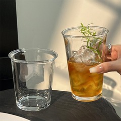 シンプルなガラスイン逆口カップ水カップティーカップミルクドリンクカップミルクセーキミルクティーコーヒー朝食カップ卸売