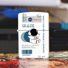 drew小恐龍煤油打火機 NASA宇航員防風打火機 創意金屬打火機