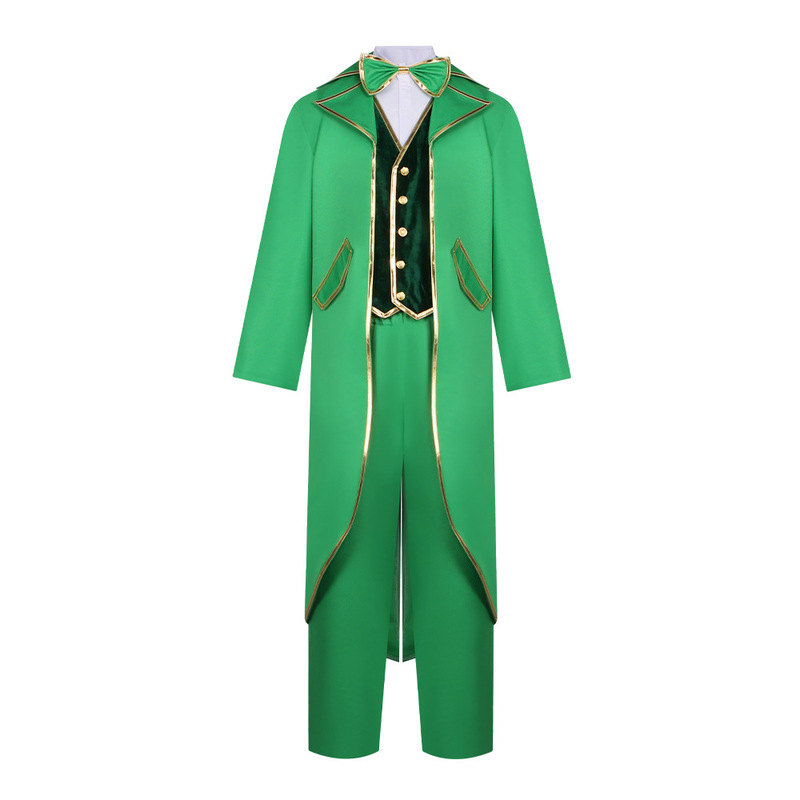 Cross-border carnival party, tuxedo costume, Irish St. Patrick's Day party cosplay, festive performance outfit