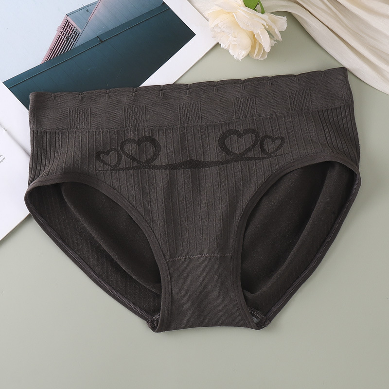 Otoño nuevo estilo ropa interior mujer algodón puro antibacteriano cintura media talla grande niña agradable para la piel transpirable señoras color sólido calzoncillos al por mayor image 7
