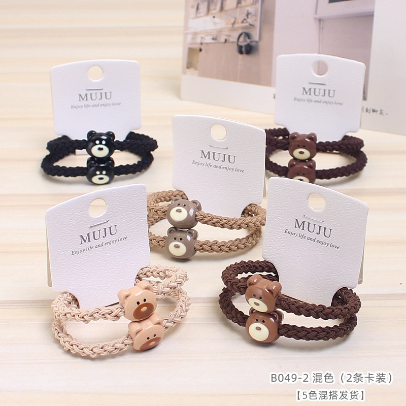 [Carga de tarjeta] sensación de alto nivel coreano de cabello de código de barras de moda de alta elasticidad de cabello anillo de cabello correa de cola de caballo