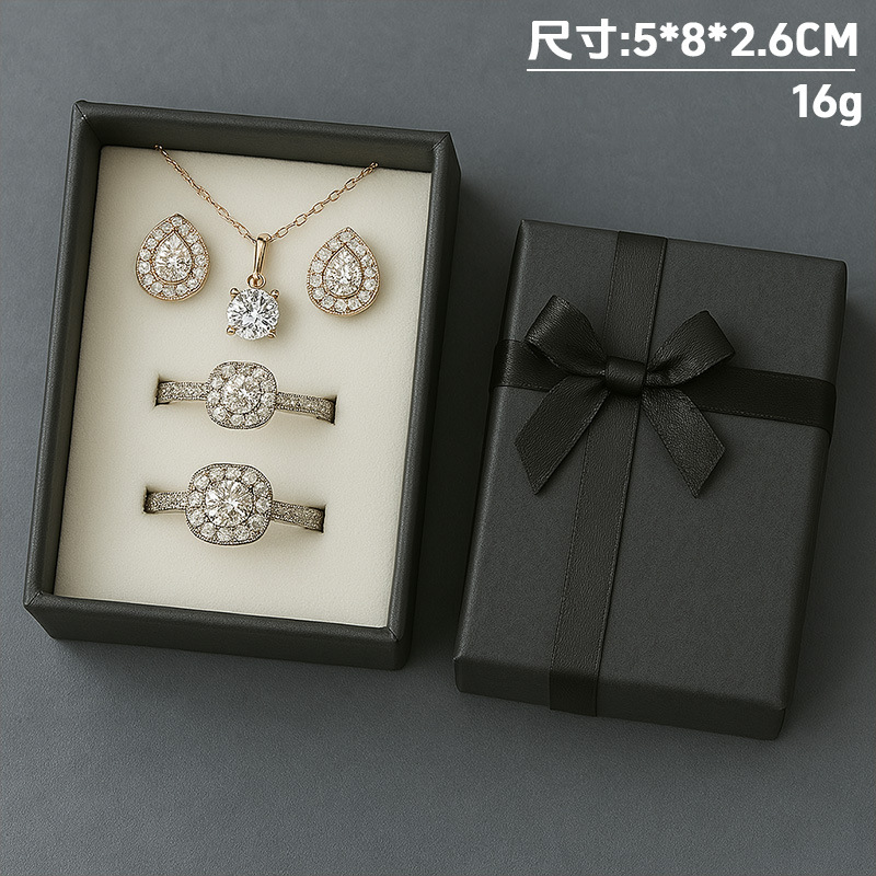 Caja de papel cubierta de cielo y tierra de nubes Caja de embalaje de joyería de estilo ins Collar multifuncional Pendientes Anillo Caja de regalo al por mayor