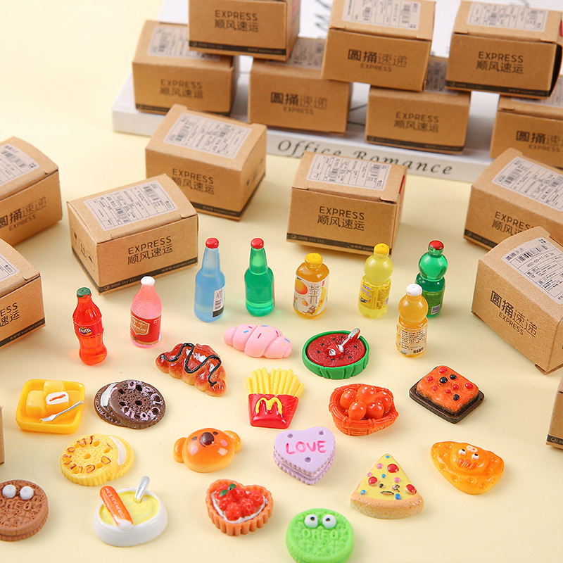 新しいミニ小型エクスプレスボックスパッケージおもちゃブラインドボックスミニチュアおもちゃスーパーマーケットシミュレーション装飾品食品おもちゃブラインドボックス|undefined