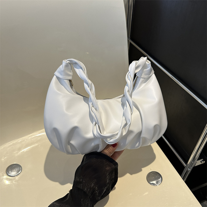 Cloud pleated single shoulder underarm bag with texture for women's 2024 new trendy internet celebrity handbag_senzul.com