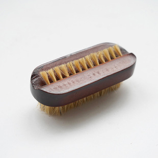 Dark red paint double-sided nail brush wooden thumb brush pp pig hair sisal brush hair nail brush