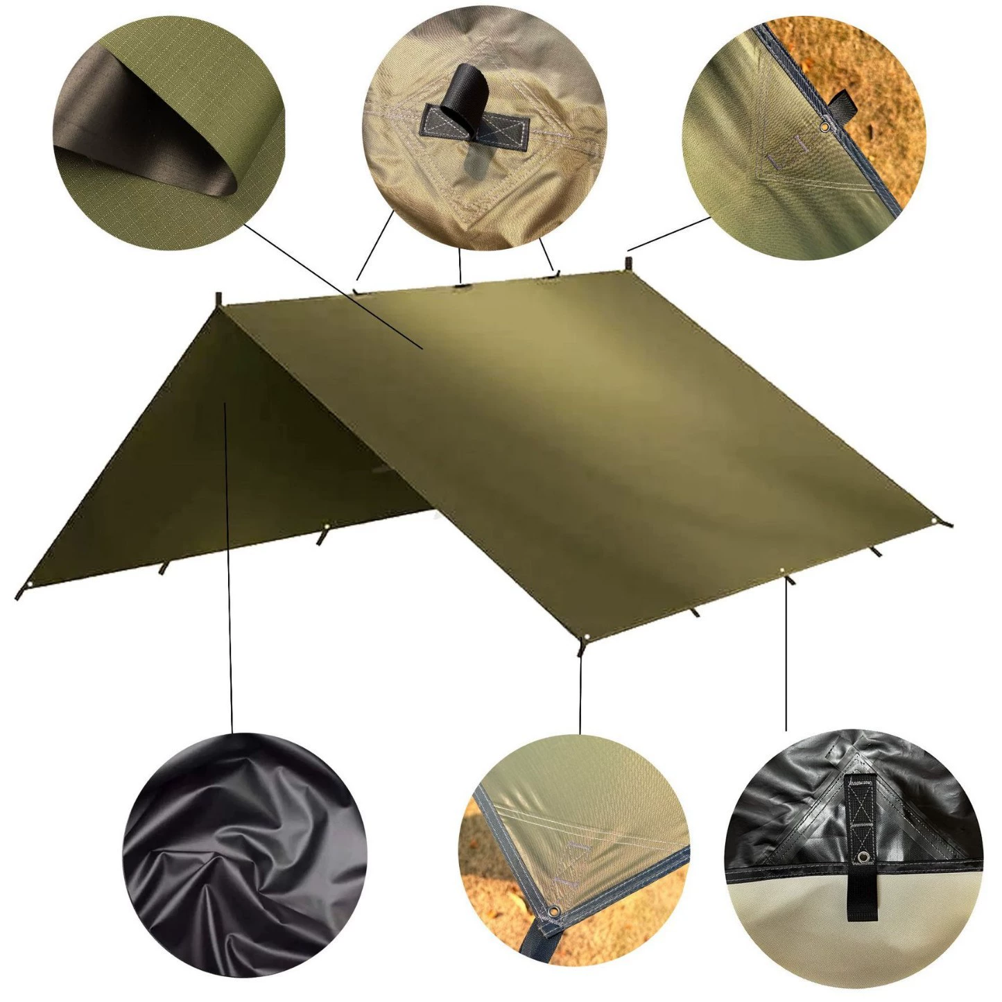 Outdoor multi -function 19 Hanging Dot Skywasan vinyl, silver, rainfall, sunscreen, shelter, glory, campaign camping shade