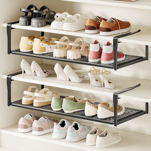 Shoe Cabinet Layered Partition Wardrobe Shoe Storage Double-Layer Shoe Bracket Cabinet Partition Shoe Rack Drop Shipping
