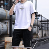 summer new pattern man Short sleeved T-shirt leisure time full marks shorts fashion Trend Easy ventilation Two suit men's wear