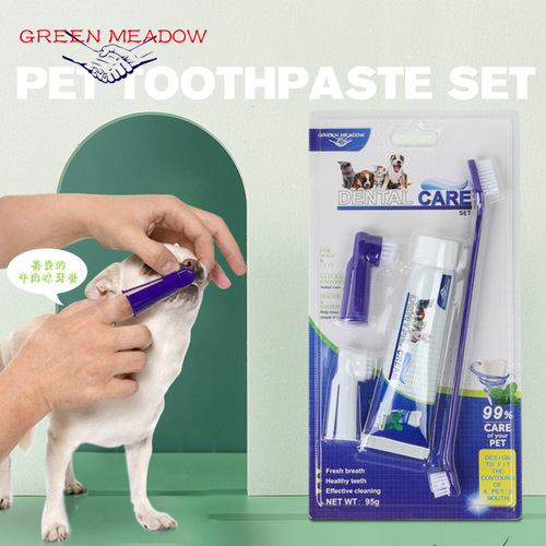 Pet Toothpaste Dog Toothbrush Cat Toothbrush Dog Toothbrush Dog Cat Finger Coat Toothbrush Dog Toothpaste Cat Teeth Cleaning Set